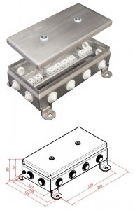 КМ-О (16к)-IP 54-1224, 12 вводов, нержавейка