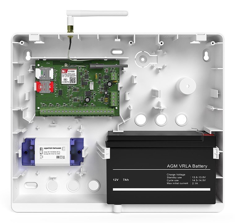 Контакт GSM-5A v.2 с внешней антенной в корпусе под АКБ 7 Ач